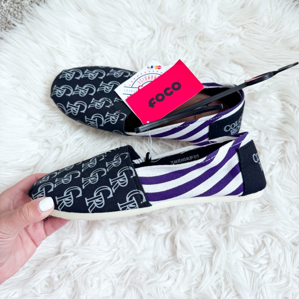 Colorado Rockies | NWT Black and White Slip-On Shoes